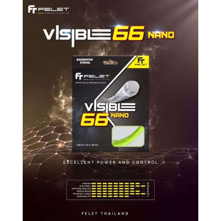 FELET เอ็นแบดมินตัน VISIBLE 66 NANO 0.66mm