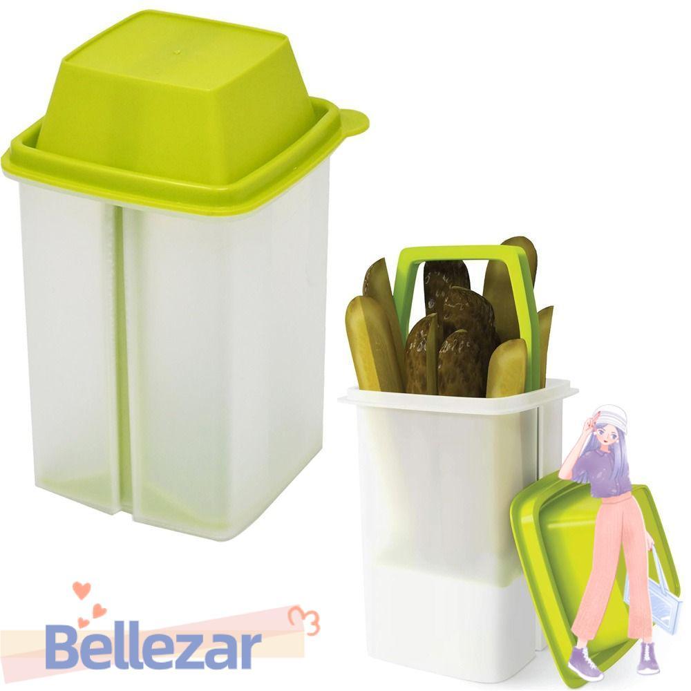 โถดอง BELLEZAR พร้อมฝาปิดภาชนะดองแบบใช้ซ้ําได้พร้อมที่กรอง, ที่ใส่ดอง Mess-Free คุณภาพสูง BPA Free J