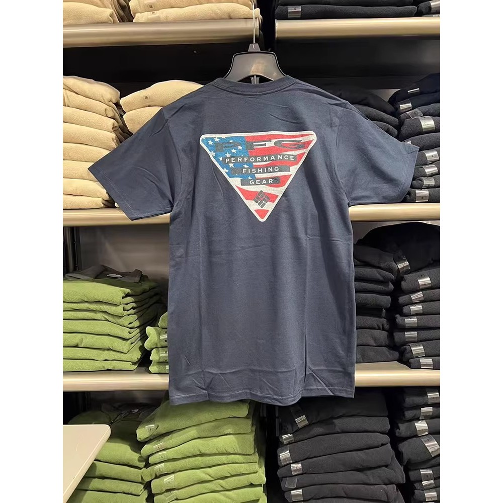 เสื้อยืด Columb PFG สำหรับผู้ชาย ฤดูร้อน ออกแบบลายพิมพ์รอบคอมีสไตล์ เหมาะสำหรับโอกาสในชีวิตประจำวัน