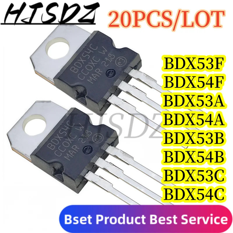 5PCS BDX53F BDX54F BDX53A BDX54A BDX54B BDX53B BDX53C BDX54C TO-220 Field Effect ทรานซิสเตอร์