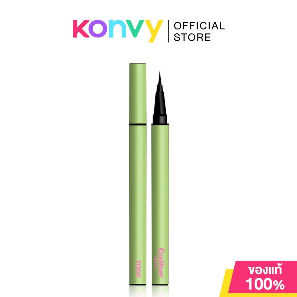 Mee Have A Good Trip Eyeliner 0.8ml #Black มี อายไลเนอร์หัวพู่กัน กรีดตาคมกริบ แห้งไว ติดทนนาน.