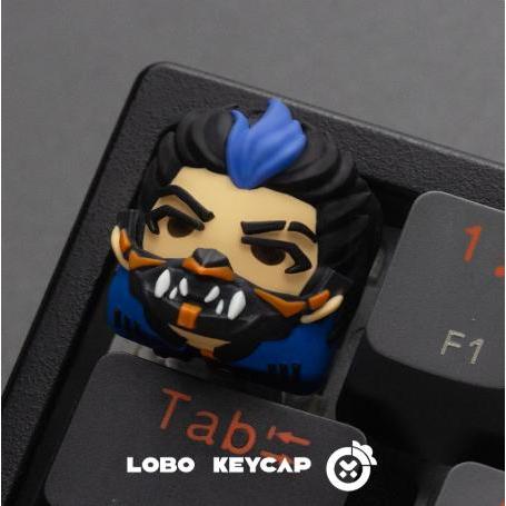 Lobo Yoru Valorant Agent Theme Artisan Keycaps ปุ่มกดเรซิน