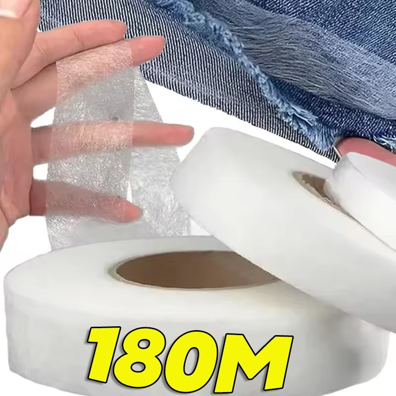 1/3 ม้วนผ้ากาวไม่ทอสองด้าน - DIY เย็บ Edging Interlining เสื้อผ้าซ่อมเครื่องมือ