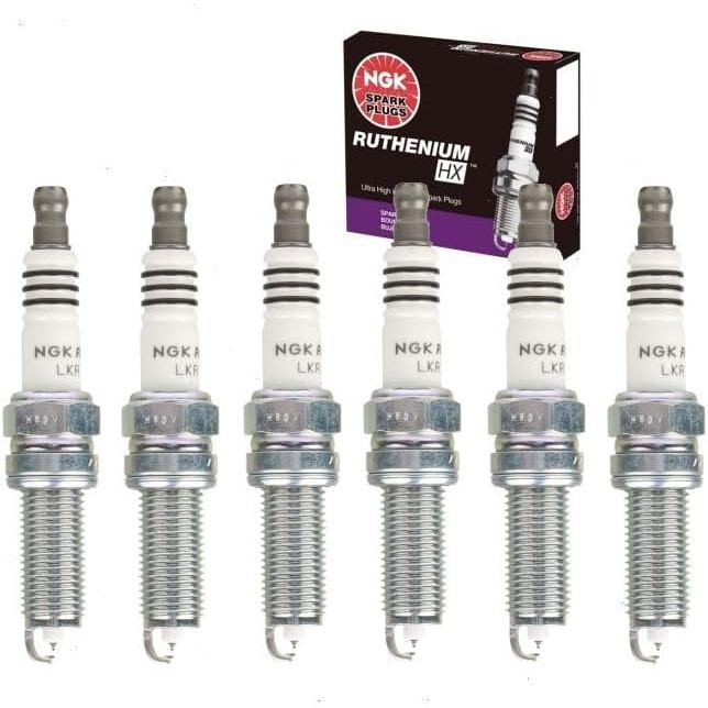 หัวเทียน NGK Ruthineium HX 6 ชิ้นเข้ากันได้กับ Mercedes-Benz S400 3.5L V6 2010-2013