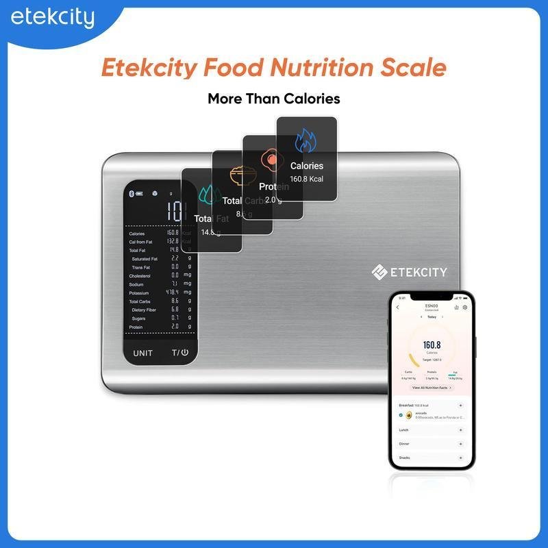 Etekcity Food Nutrition Scale, Digital Kitchen Calories Scale in Gram and Ozone, 19 Nutrient Facts, 