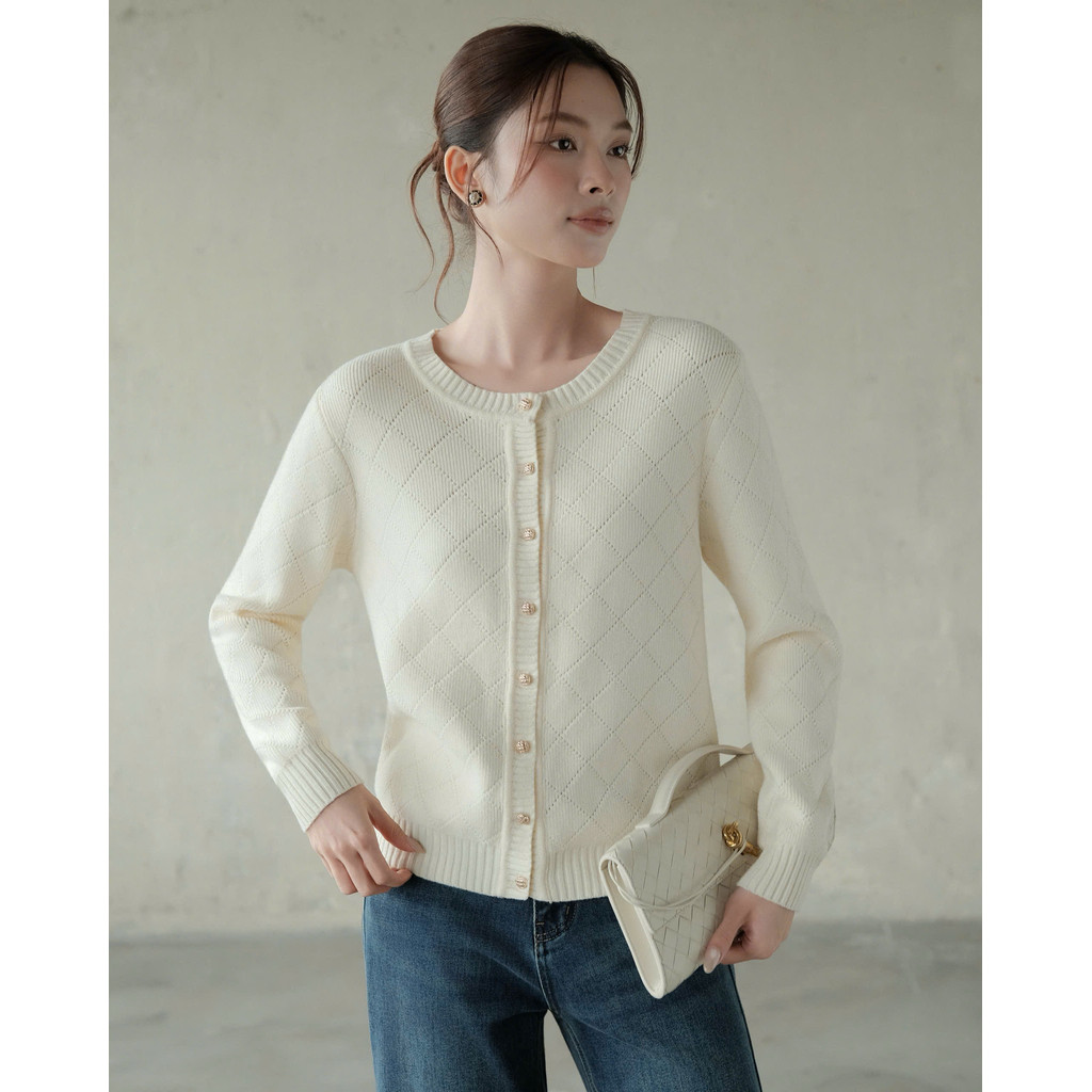 RUBIES Molly Cardigan - เสื้อถักแขนยาวคอกลมสําหรับผู้หญิง