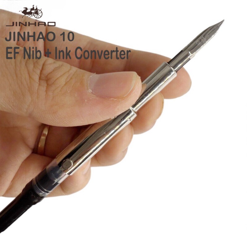 JINHAO 10 น้ำพุปากกา Nib พร้อมตัวแปลงหมึก 5.5mm Caliber หมึกเติมตลับ