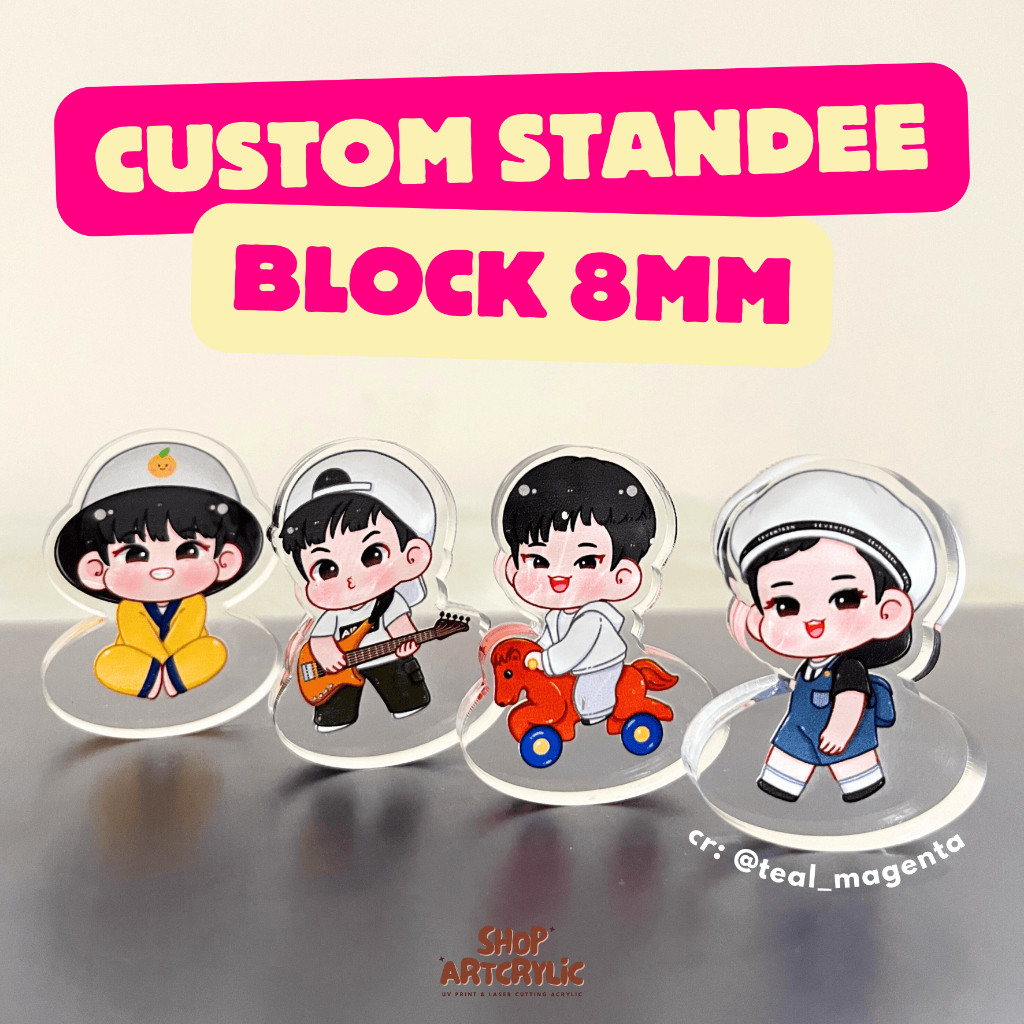 (2 มม.) Custom อะคริลิคบล็อก Standee Kpop รูปอะนิเมะฯลฯ UV PRINT