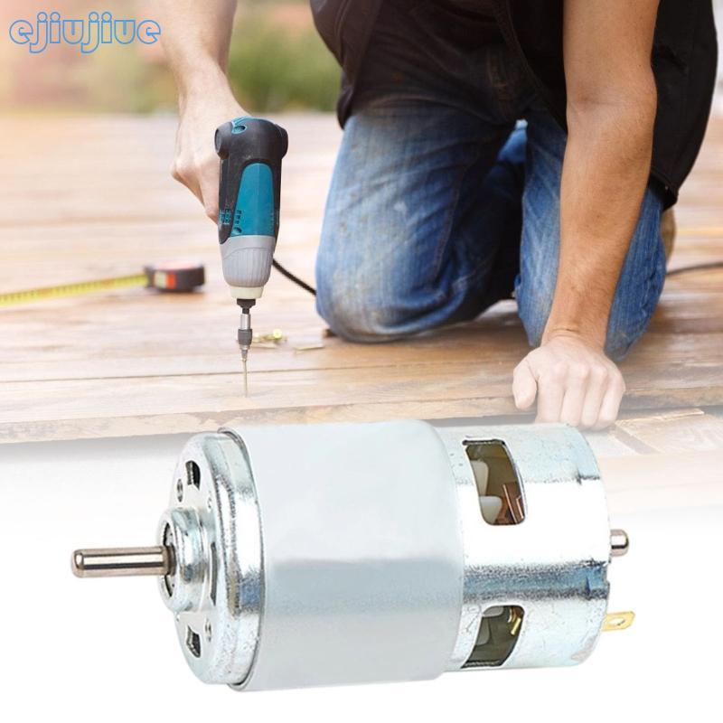 Cc Solid Alloy 775 มอเตอร์ 12V 24V การหมุนความเร็วเสียงต่ําประสิทธิภาพสําหรับเครื่องมือไฟฟ้าของเล่นแ