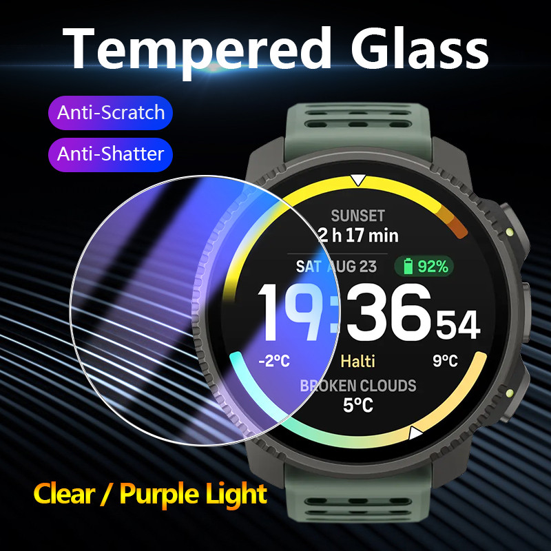 สําหรับ Suunto Vertical 2 Vertical2 Ultra Clear / Anti Purple Light 2.5D ฟิล์มกระจกนิรภัยป้องกันหน้าจอ