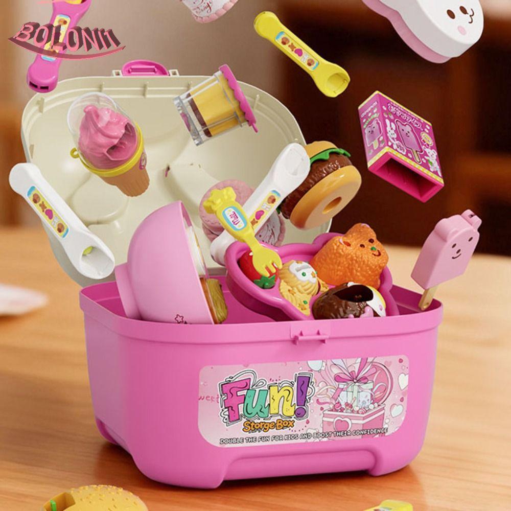 BO Pudding Feeding Set, Little BearShape จําลองกล่องอาหารกลางวันพุดดิ้งของเล่น, ญี่ปุ่นแกล้งทําเป็นเล่น Early Education บทบาทเล่นของของเด็ก