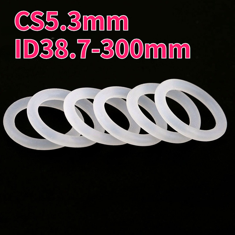 ปะเก็นโอริง CS5.3mm*ID38.7-300mm O-ring แหวนซีลซิลิโคนสีขาว ซีลเกรดอาหาร แหวนยางกันน้ํา ประเก็นยืดหย