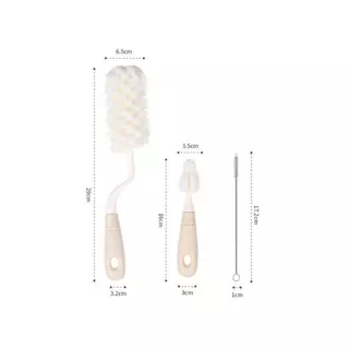 YENESTE ชุดแปรงทําความสะอาดขวด, ชุดขนแปรงด้ามยาว Pacifier Straw Scrubber, ทนทานตามหลักสรีระศาสตร์ 360 องศาแปรงล้างถ้วยแก้วชุดเครื่องมือทําความสะอาดห้องครัว