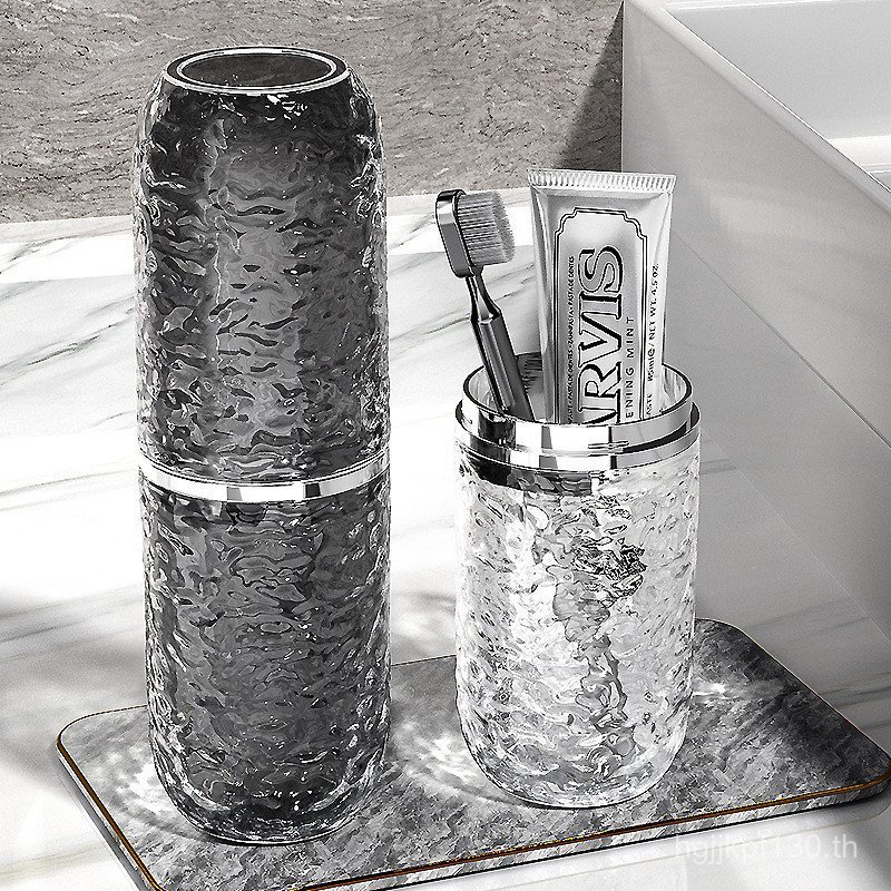 ถ้วยน้ํายาบ้วนปาก Two-in-One ล้างถ้วยฟันชุดถ้วยระลอกน้ําแบบพกพา Outing Storage Travelers Story 89WO