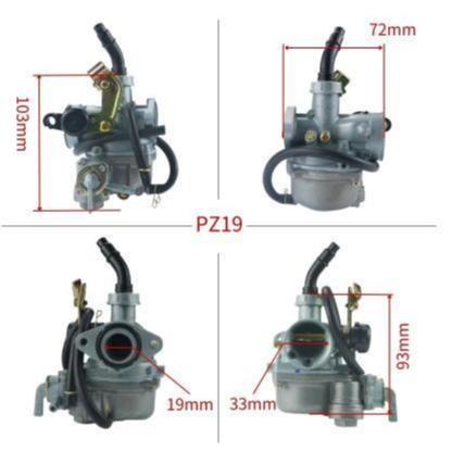 คาร์บูเรเตอร์ PZ19 19mm สำหรับฮอนด้า Wave100 Dream 100-110cc