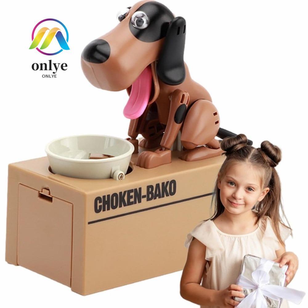 เฉพาะหุ่นยนต์เหรียญ Munching ของเล่นกล่องเงิน,ทนทานกระปุกออมสินอิเล็กทรอนิกส์,สุนัขน่ารัก Automated Anti-fall สมาร์ทลูกสุนัขแมวกล่อง Piggy Bank ตกแต่งบ้าน