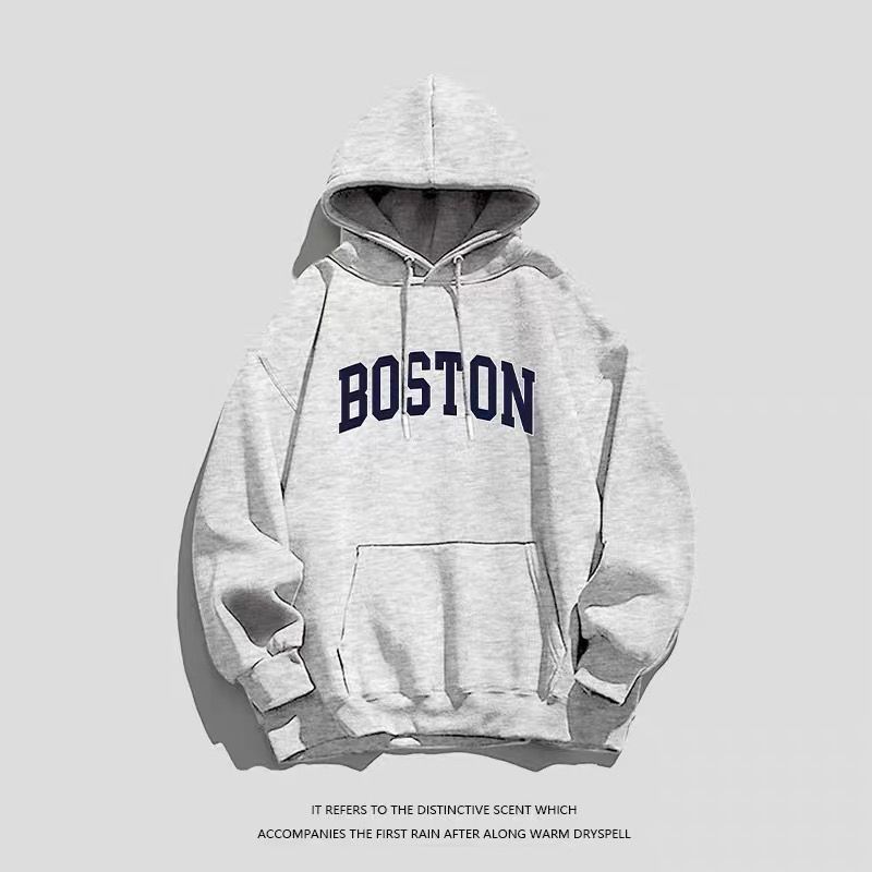 เสื้อสเวตเตอร์เด็กผู้ชายอเมริกันฤดูใบไม้ร่วงฤดูหนาวสไตล์บางสตรีทสวมพิมพ์ตัวอักษรขนาดกลางขนาดใหญ่เสื้อผ้าเด็กทุกการแข่งขันแฟชั่ - รูปที่ 2