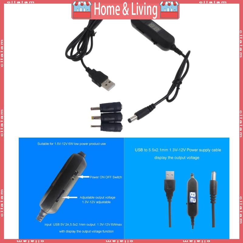 CI DC5V USB ถึง 1 5V 3V 4 5V 6V 9V 12V แรงดันไฟฟ้า Step Up Converters สายแหล่งจ่ายไฟ