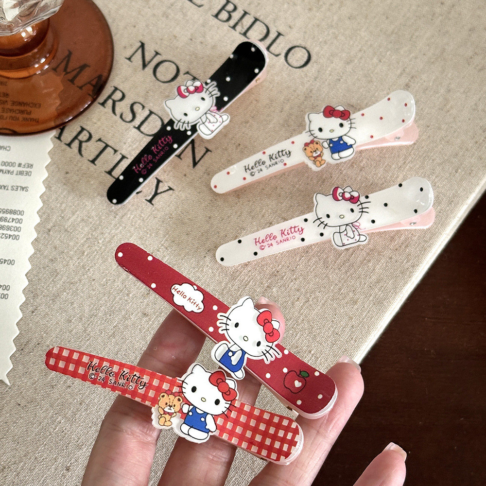 [พร้อมส่ง] เครื่องประดับผม Sanrio Katie Ins Duckbill คลิปแบงส์ ลายการ์ตูนญี่ปุ่น สำหรับติดผมและผ้าโพ