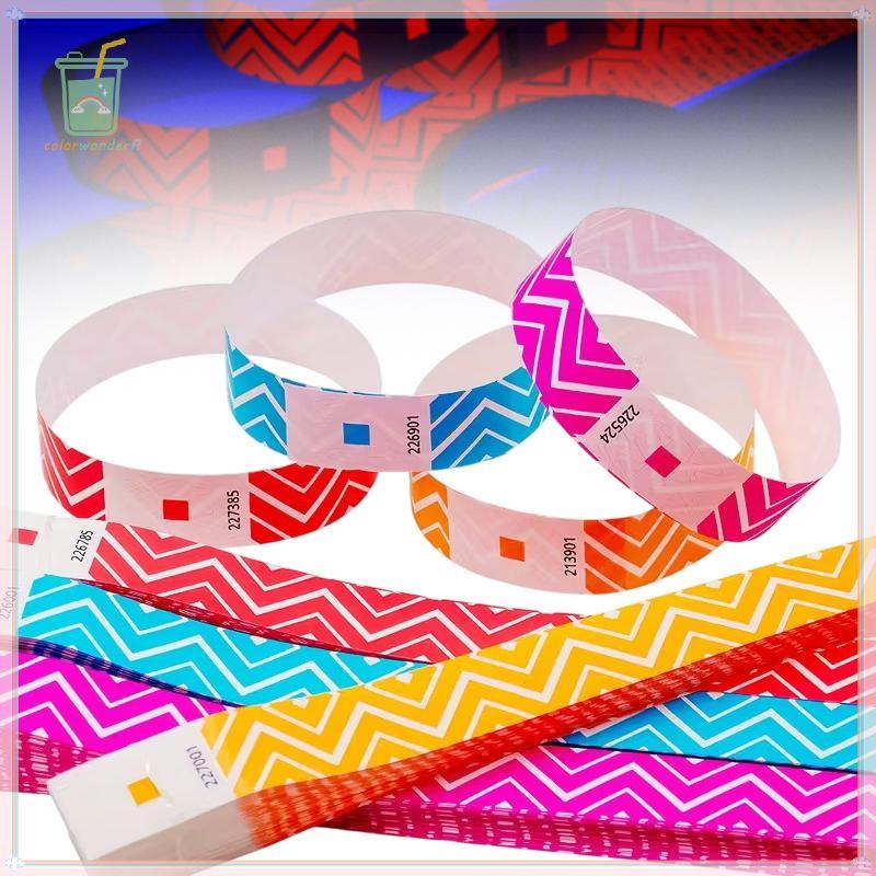 [สี] สายรัดข้อมือกระดาษนีออน 50/100 ชิ้น สำหรับใช้งานครั้งเดียว เหมาะสำหรับงานเฉลิมฉลองและเทศกาลต่างๆ