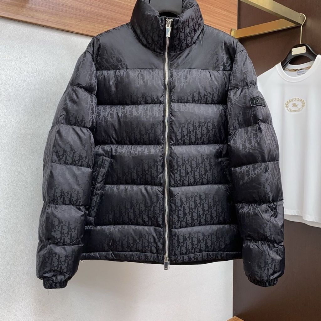 GYTR CD Thickened Monogram Couple's Stand Collar Warm Winter Coat Casual Down Jacket for Men and Wom