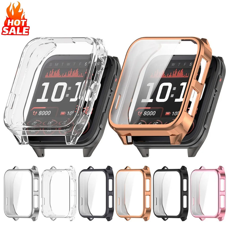 แก้ว+เคส เข้ากันได้กับเคส Garmin Venu X1 พร้อมตัวป้องกันหน้าจอฟิล์ม Soft TPU คลุมทั้งหมดกันชนกันกระแทก