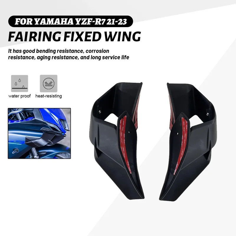 สําหรับ YAMAHA YZF-R7 YZF R7 2021-2023 ด้านหน้า Fairing Winglets Aerodynamic Wing ฝาครอบชุดป้องกัน C
