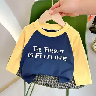 C8 เสื้อผ้าเด็ก เสื้อยืดแขนยาวลําลองเด็ก ลายน่ารัก สไตล์เกาหลี เนื้อผ้านุ่มๆ อุ่นๆ ใส่สบาย