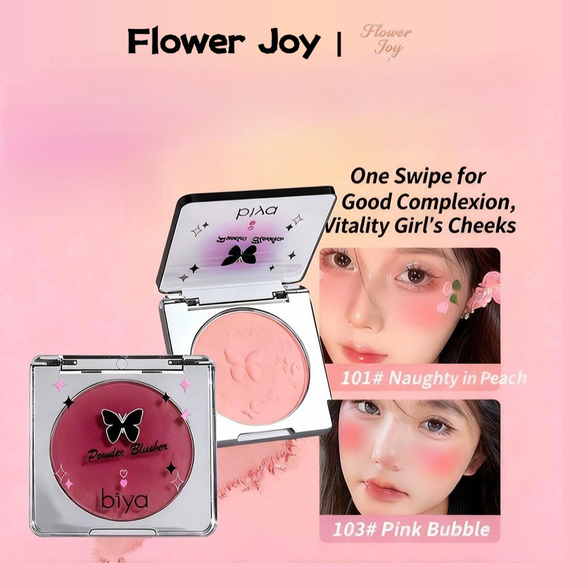 Flower Joy 3D Embossed Blush Pink Matte Womens Contour Palette Rouge Y2K Sweet Cool Style Girl