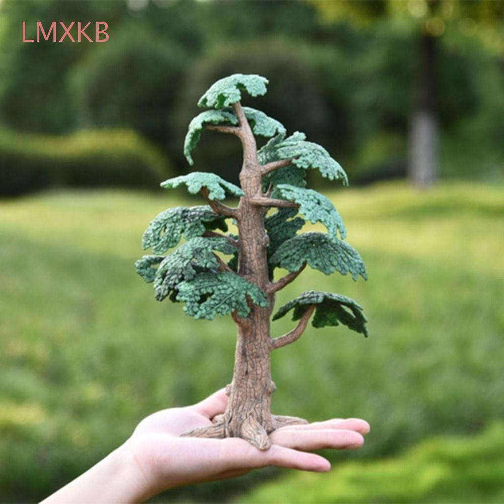 LMXKB การจําลอง Cypress, ต้นมะพร้าวพลาสติก Cypress, DIY Mini Pine Trees Vivid Landscape Tree Model ต