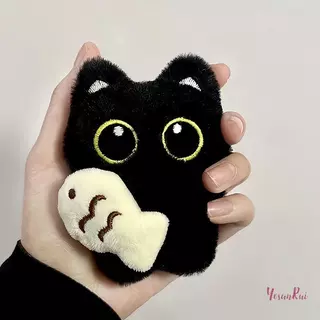 YosunRui] ตุ๊กตาน่ารัก Big Eyed ตุ๊กตาสีดําจี้สาวกระเป๋าเป้สะพายหลังจี้ตุ๊กตากระเป๋าคู่พวงกุญแจโทรศัพท์ Charms กระเป๋าจี้อุปกรณ์เสริมใหม่