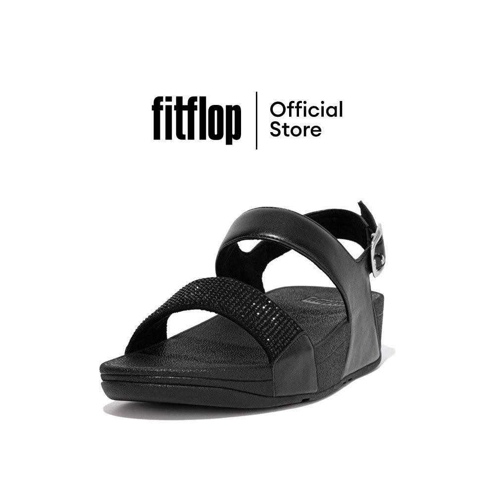 FITFLOP LULU CRYSTAL EMBELLISHED B/S รองเท้าแตะแบบรัดส้นผู้หญิง รุ่น EC3-090 สี ALL BLACK