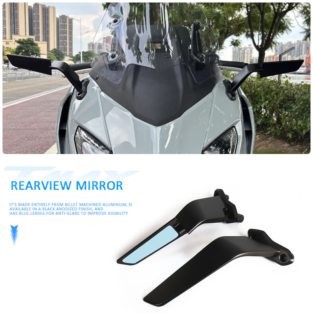 อลูมิเนียมกระจกมองหลังสําหรับ Yamaha T-MAX 560 T-Max560 Tech Max 2025 ใหม่รถจักรยานยนต์กระจกปรับอุปกรณ์เสริม TMAX 560