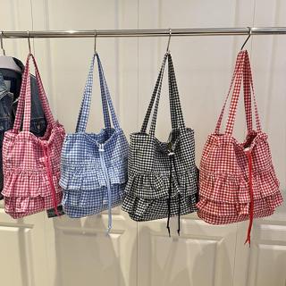 Miss_J พร้อมส่งจากกทม🎀กระเป๋าผ้ากระโปรงระบายสไตล์เรโทร กระเป…