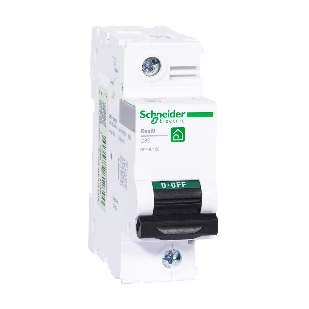 Schneider Resi9 c c c curve เบรกเกอร์กระแสไฟสูง R9F 1P 2P 3P 4P 63A 80A 100A 125A