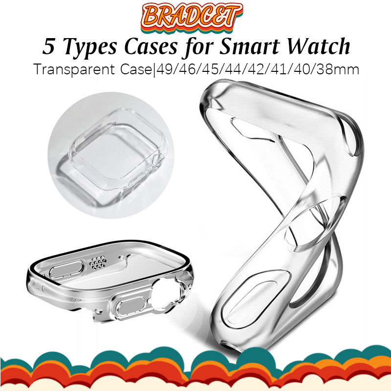 TPU กรณี/ กระจกนิรภัย PC for Apple Watch IWatch Ultra SE 3 2 Series 11 10 9 8 7 6 5 49 45 46 42 44mm อุปกรณ์ปกป้องหน้าจอ
