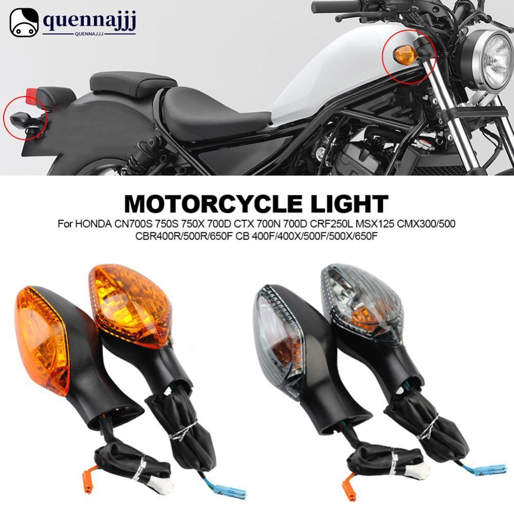 QHENNA 1 คู่รถจักรยานยนต์ทิศทาง Blinker โคมไฟไฟเลี้ยวไฟแสดงสถานะเลนส์สําหรับ HONDA CN700S 750S 750X 