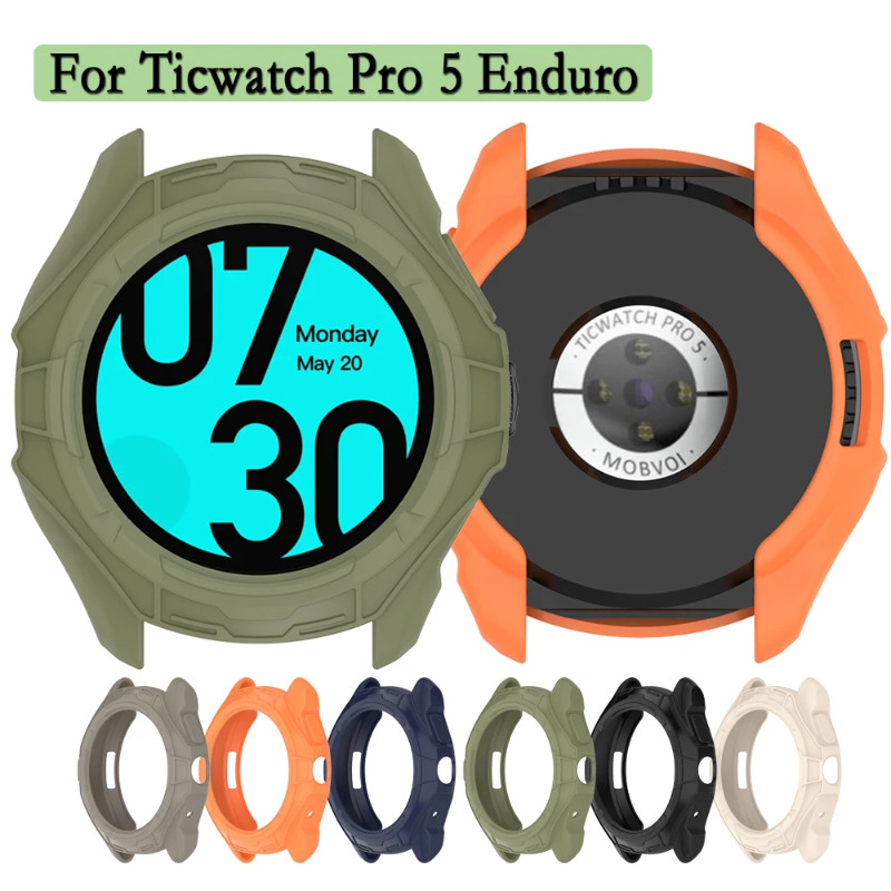 สําหรับ Ticwatch Pro 5 Enduro นาฬิกาคุณภาพสูง Soft TPU Hollow นาฬิกาป้องกันตกแต่งสําหรับ Ticwatch Pr