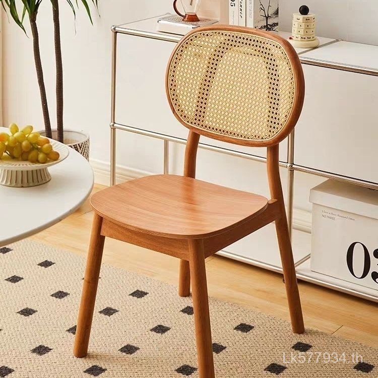 พนักพิงหวายในครัวเรือน Retro Simple Cafe B & B เก้าอี้เก้าอี้รับประทานอาหาร Negotiation เก้าอี้ Nord