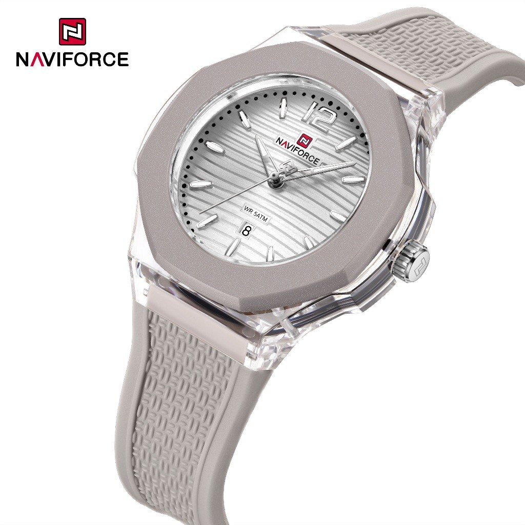 NAVIFORCE NF6109 Luminous นาฬิกาผู้หญิงสายซิลิโคนกันน้ํา Casual นาฬิกาข้อมือผู้หญิง