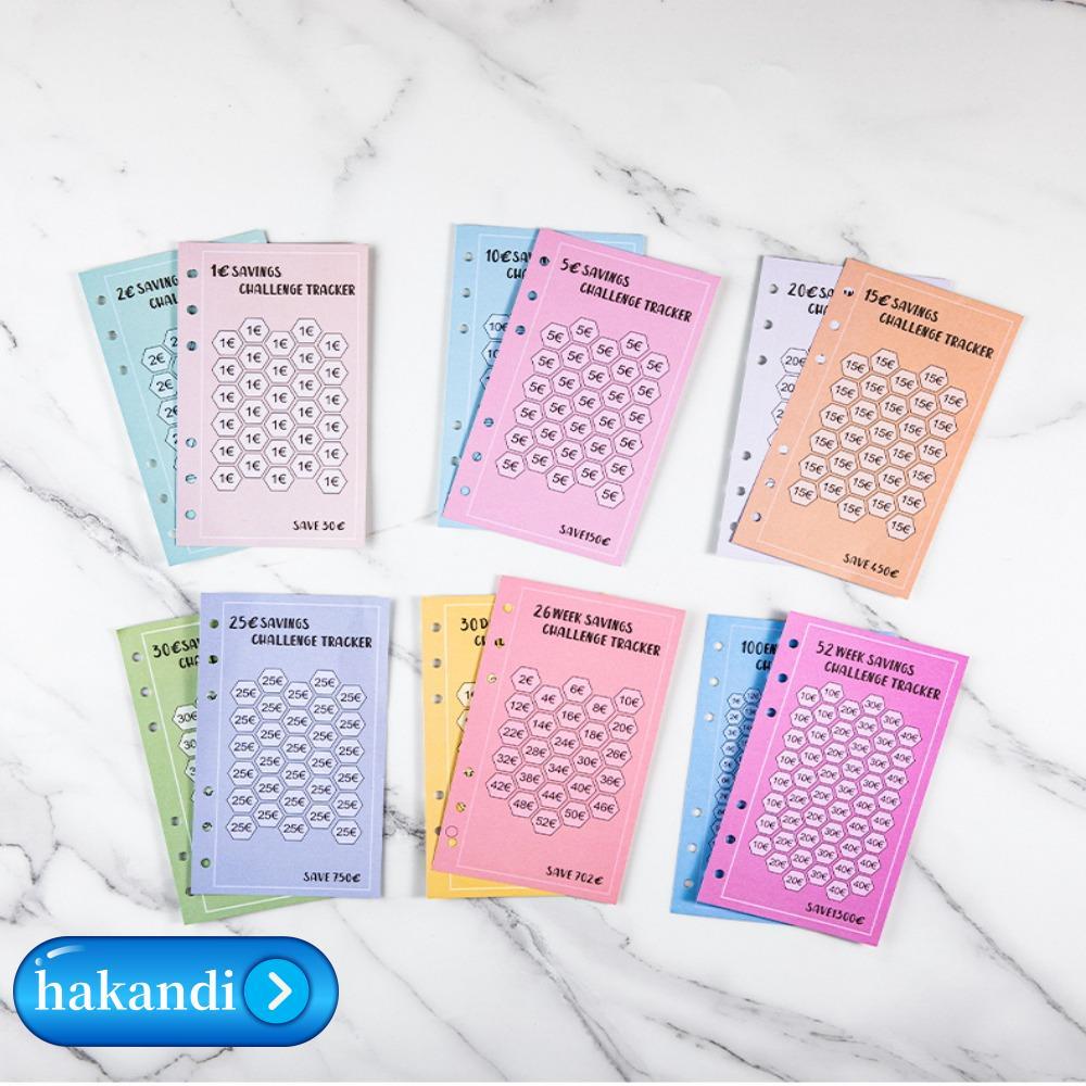 CANICE การ์ดประหยัดค่าใช้จ่าย 48 ชิ้น, 52 สัปดาห์ประหยัดท้าทาย A6 100 ซองซองเงินสด, ปฏิบัติยูโร Eave