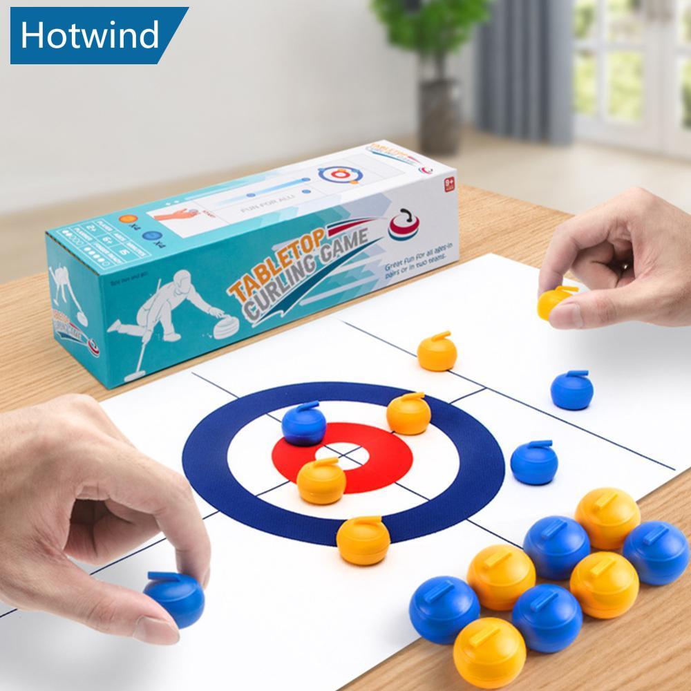 HW โต๊ะเกมดัดผมชุดในร่มหลายคนทีมการแข่งขันปาร์ตี้ Ice Curling Battle จําลองของเล่นกีฬาเกมครอบครัว Ni