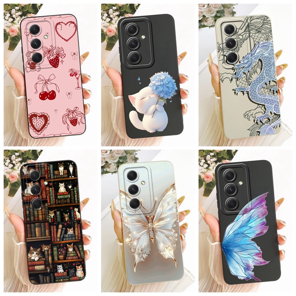 ปลอกสําหรับ Samsung Galaxy A54 5G แฟชั่นการ์ตูนน่ารักตลกทาสีซิลิโคนเคสโทรศัพท์ A546B A546M A546E A54