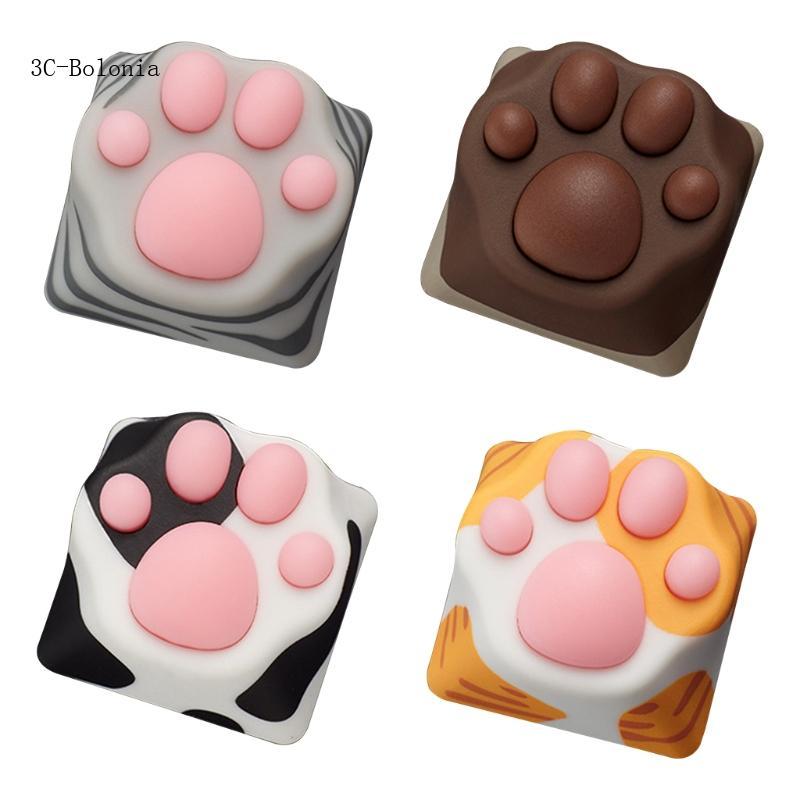 PC สําหรับ Cherry MX Mechanical Keyboard ซิลิโคนการ์ตูนสําหรับ Cat Keycap Kitty