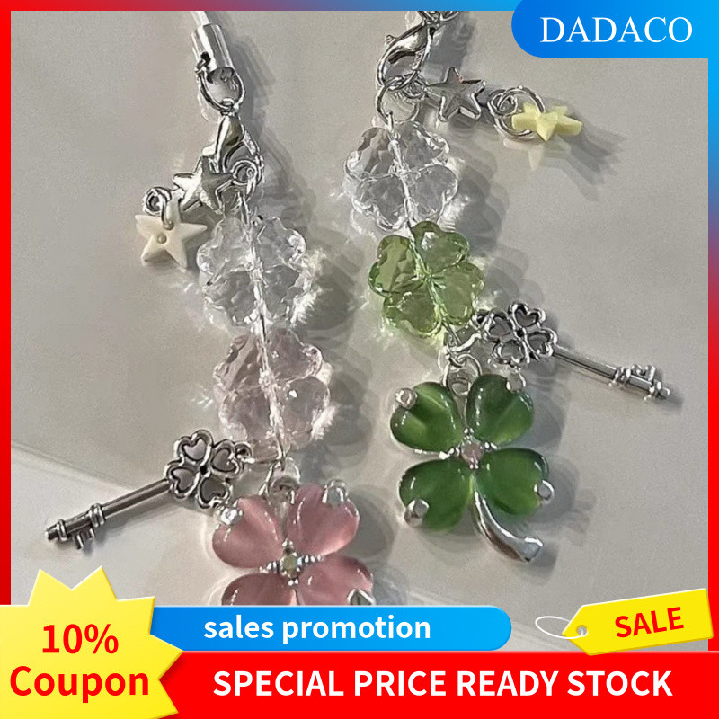[Four-Leaf Clover] Hand-Made Lucky Four-Leaf Clover ลูกปัดโซ่โทรศัพท์มือถือ Cuckoo Book จี้กระเป๋าจี้ปากกาสีน้ํา
