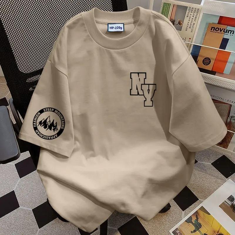 Y-T เสื้อแฟชั่น เสื้อยืด oversize ผ้าฝ้าย100% แนวสตรีท ไม่ต้องรีดผ้า สวมใส่สบาย ผ้านิ่ม ลาย “FASHION”