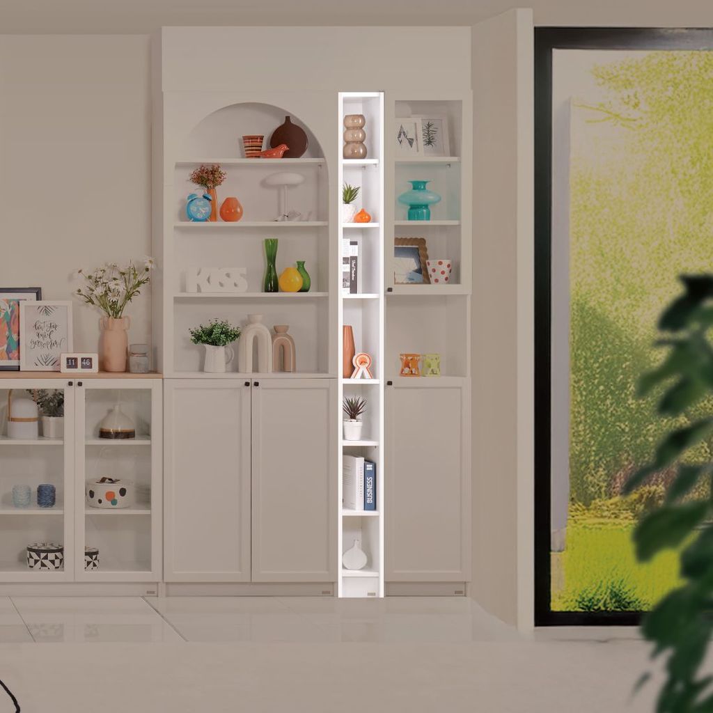 SB Design Square ตู้เก็บของ ขนาด 20 ซม. รุ่น Trixx (ไม่มีหน้าบาน) สีขาว (20x28x230 ซม.)  แบรนด์ SB FURNITURE