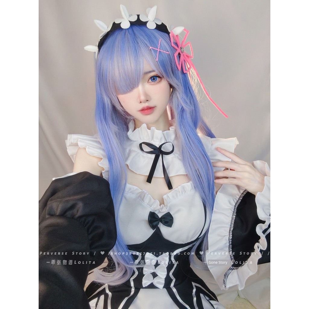 christmas dress christmas sweater Cosplay ชุดแม่บ้านสไตล์อะนิเมะน่ารัก character Rem