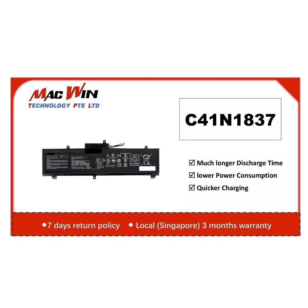 C41N1837 Battery Replacement for ASUS Rog Zephyrus GA502 GA502D GA502DU GA502GU GA502IV GU502