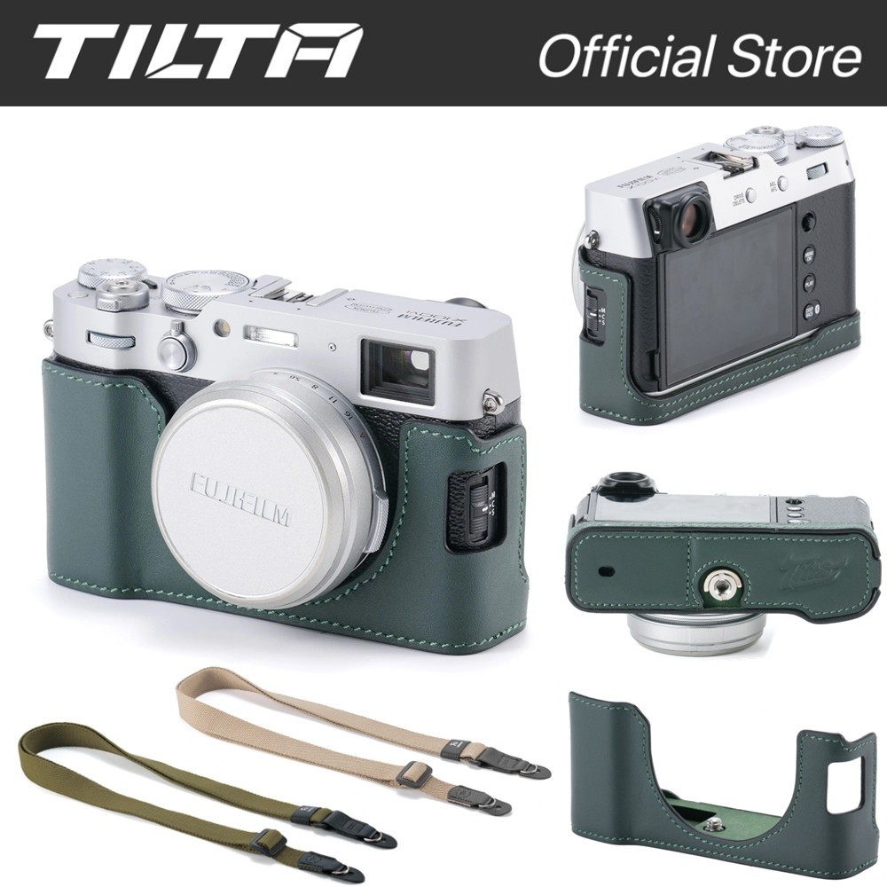 TILTA Camera Leather Case Kit for FUJIFILM X100VI Vintage Camera Cage with Shoulder Strap Expansion 
